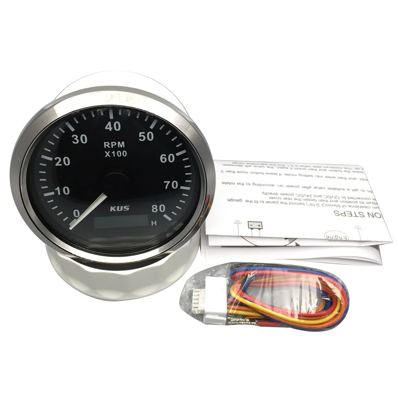 Новый поцелуй 0 8000RPM Тахометр двигателя счетчик моточасов ЖК дисплей Дисплей