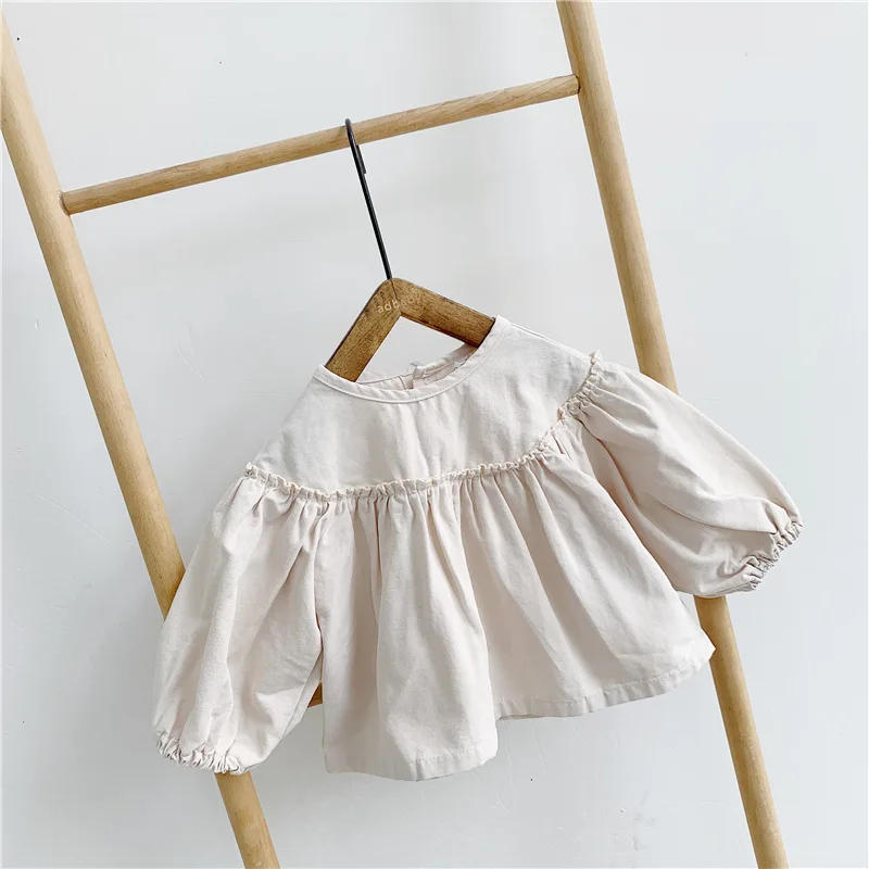 Primavera e Outono Anos de Idade das Crianças Cabolsa de Manga Bebê Camisas Meninas Crianças Novo 1-3 Comprida Camisa 2020 5 2020 novo 1-3 anos de idade das