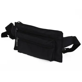 

Waist Bag Polyester Closure Belt Black for Men Women