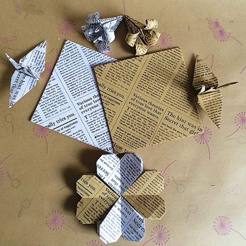 

20 PCS 10X10cm Colored Square Origami Paper Folding Paper Antique Patterned Papers 2 Kinds of Patterns Paper Craft DIY Kid Gift