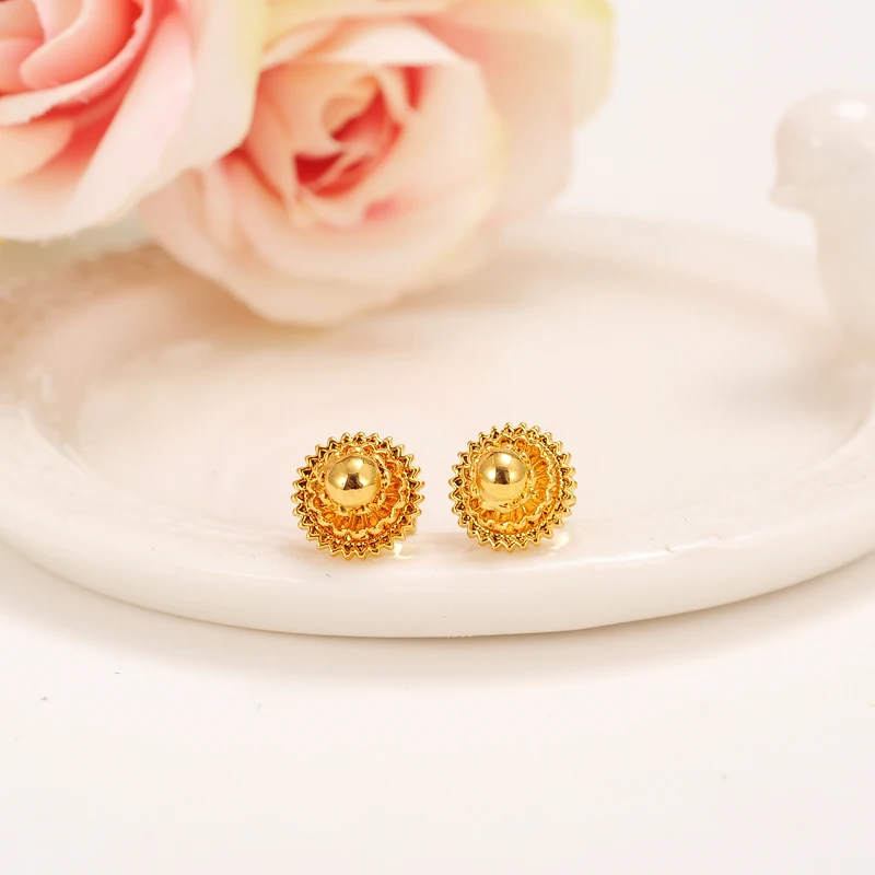 women Earrings 24K Gold color Earings For Women Girls Ethnic Jewelry