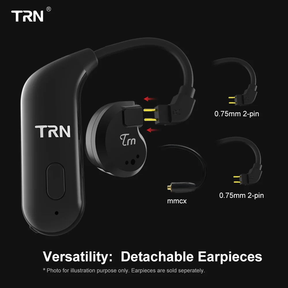 TRN BT20 Bluetooth V5.0 ушной крючок MMCX/2Pin разъем для наушников адаптер SE535 ZS10/AS10/BA10/ZSN