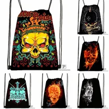 Custom кричащий дизайн татуировки Иисуса походная сумка на шнурке милый рюкзак для детей(черная спинка) 31x40 см#180531-04-59