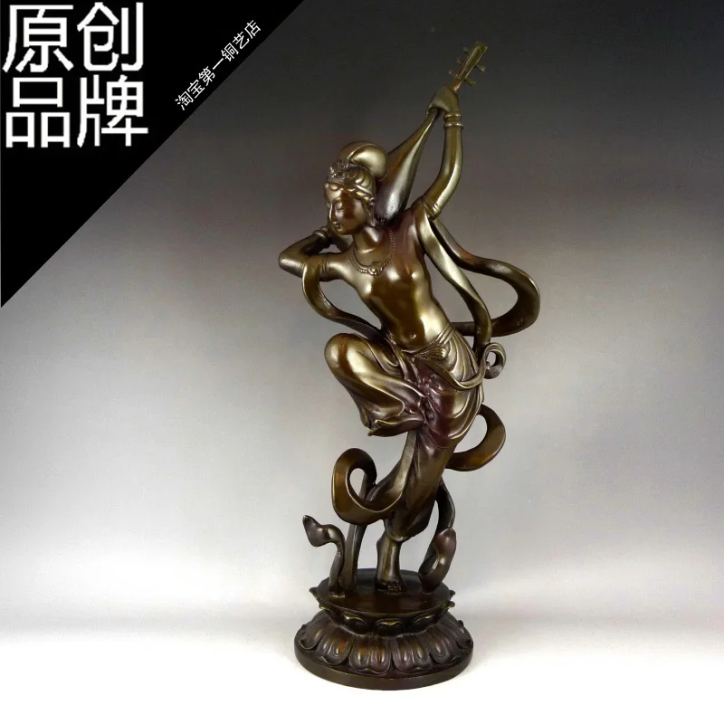 

Copper copper crafts home decoration gift Pipa fairy