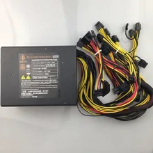 free ship 1800W Modular Power Supply For Eth Rig Ethereum Coin Mining Miner 180-240V psu mining rig 24P For PC ETC ZEC ZCASH