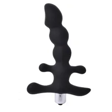 Silicone Vibrating P Spot Anal Butt Plug Prostate Massage Vibrator Adult Sex Toy D19006