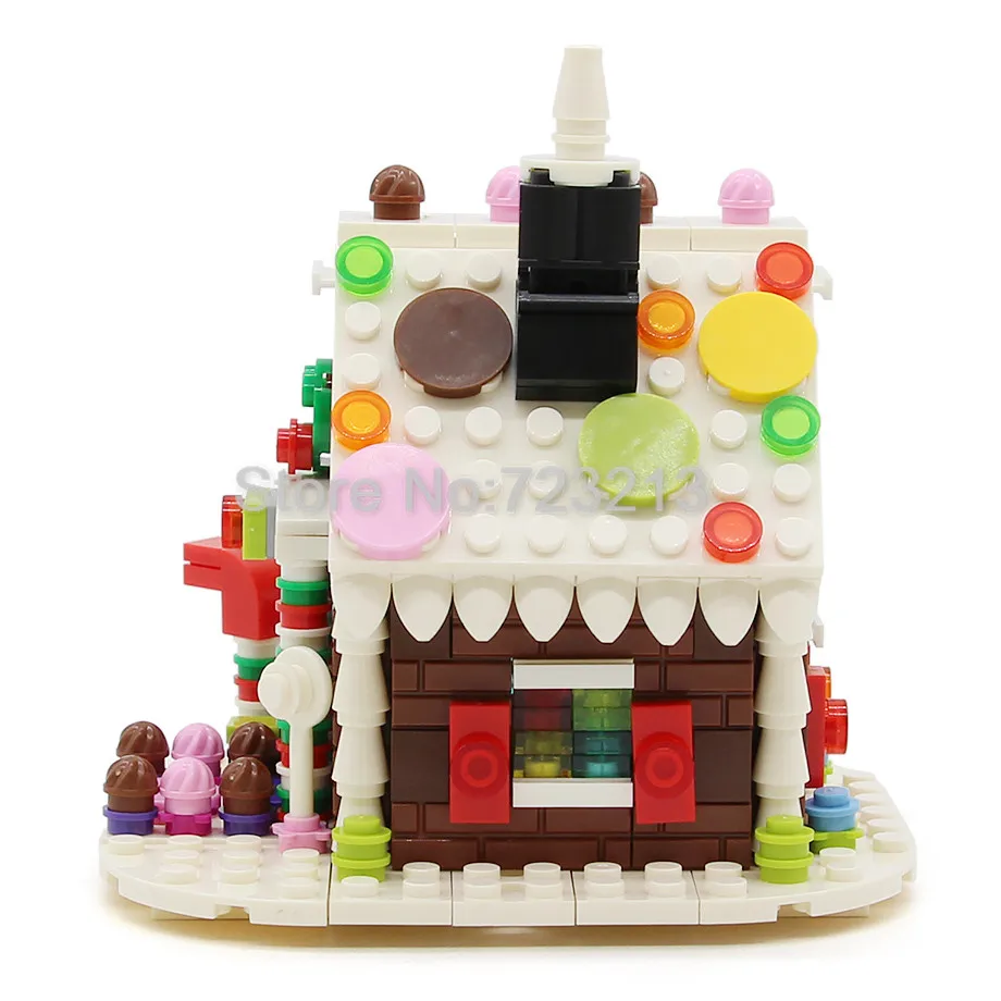 Цена Legoing Рождество сцена Пряничный дом подарок Строительные Кирпичи Блок дети модель набор ручной работы MOC Развивающие игрушки для детей