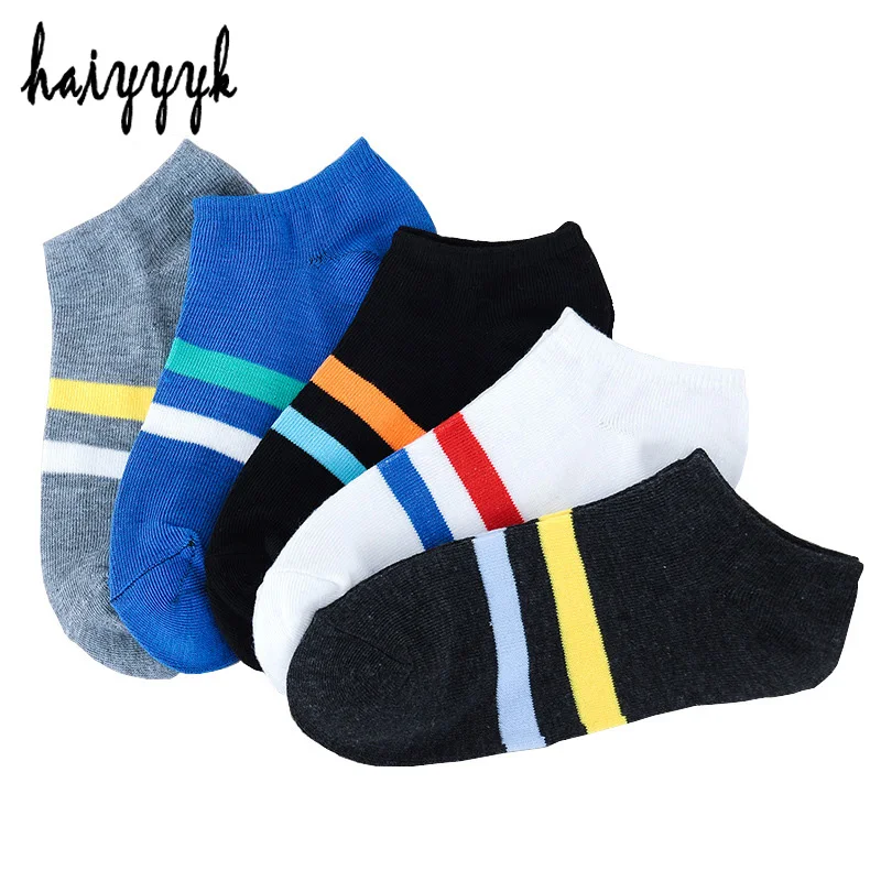 

10 Pieces = 5 Pairs New Fashion Brand Men Socks Slipper Invisible Cotton Short Socks Male Casual Sock HOT SALE