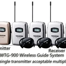 TAKSTAR WTG-900 4 человек тура группы Руководство/Вспомогательные прослушивания Системы Вышивка Крестом Пакет церкви Takstar WTG-900 1 передатчик 4 приемников