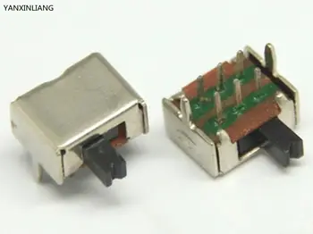 

100PCS SK-22D07VG4 2 Position 2P2T PCB Panel Angle Horizontal Slide Power Toggle Switch