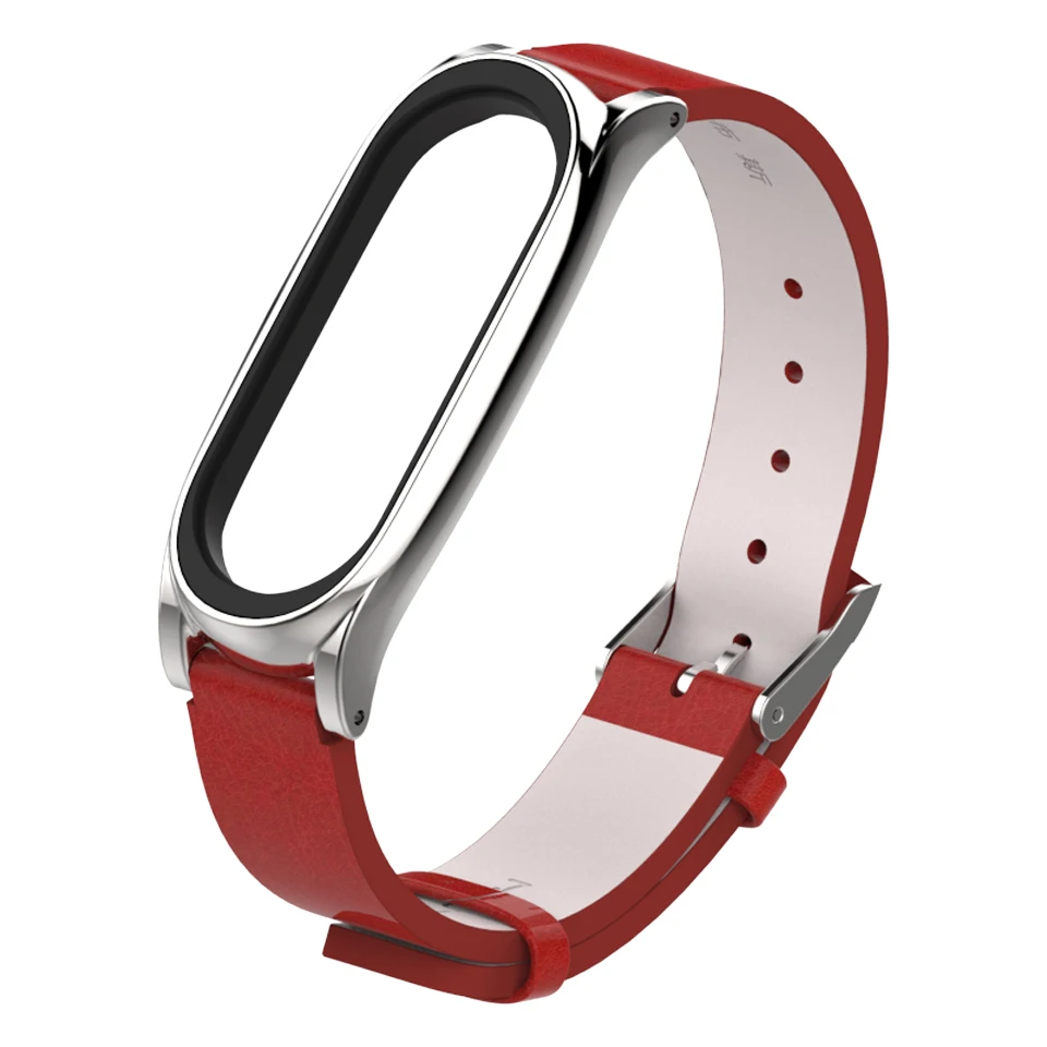 Кожаный ремешок Mi Band 3 для умного браслета Xiaomi 4 браслеты аксессуары на запястье
