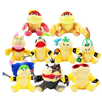 

9pcs/lot 15-18cm Super Mario Koopalings Plush Toys Wendy LARRY IGGY Ludwig Roy Morton Lemmy bowser O.Koopa Soft Plush Doll