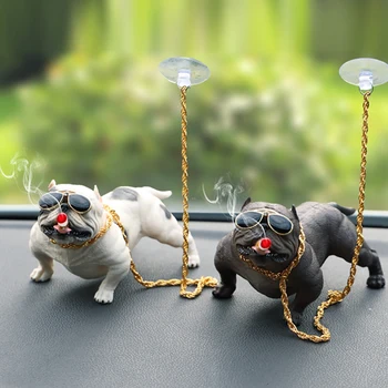 

Personality Decoration Simulation Bully Dog Car Ornaments Fashion Cool Automobile Interior Dashboard Dog Doll Auto Accessories