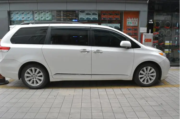 Luhuezu дверь боковая накладка тела литые накладки для Toyota Sienna 2011 2012 2013 аксессуары