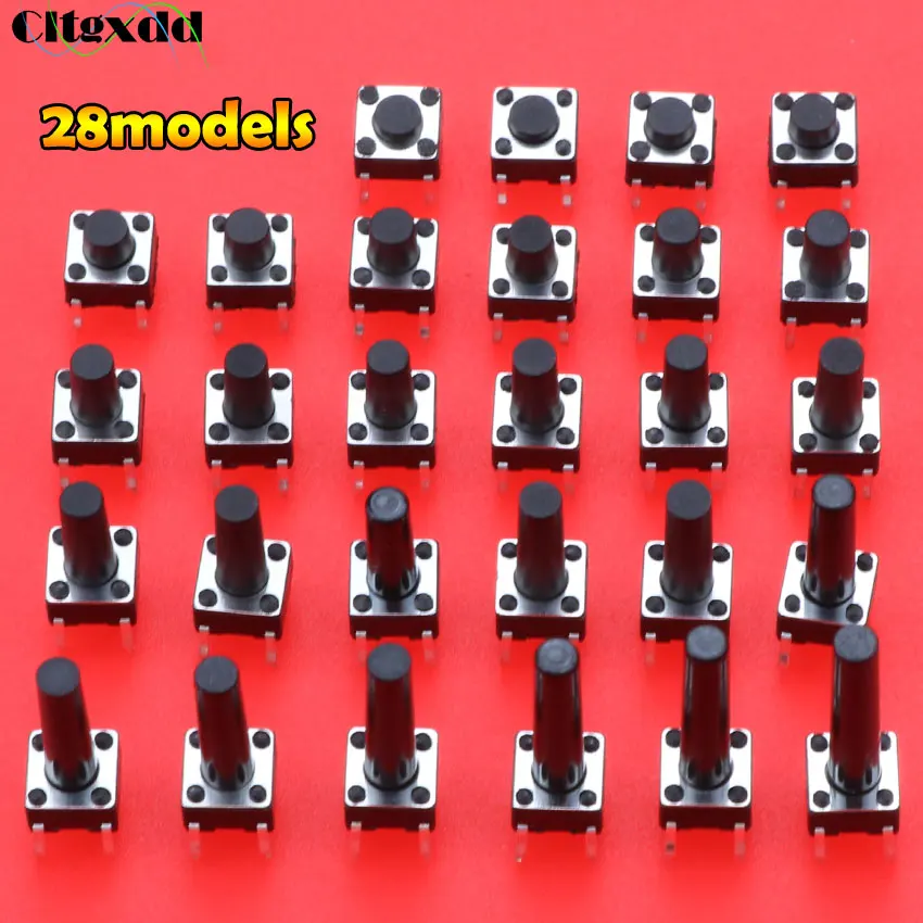 Cltgxdd 280 шт. 6*6*4 3 мм 5 6 7 8 9 10 11 12 13 14 15 16 6X6 4-контактная тактовая кнопка Микро