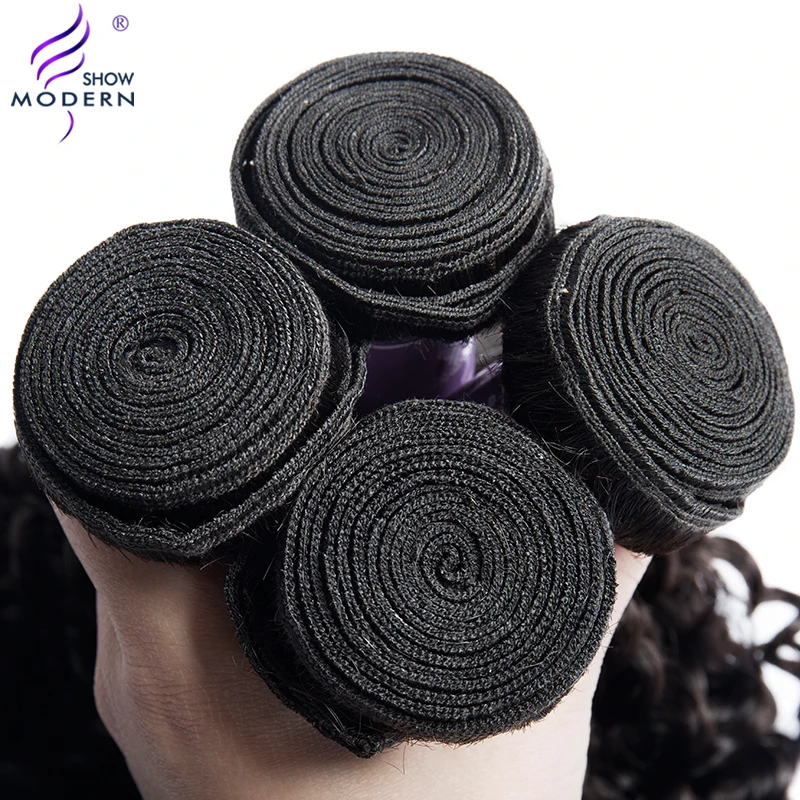 Modern Show Brazilian Deep Wave Hair Bundles Deal 100% Human Hair Extension 3 and 4 Bundles Avaiable Non Remy Hair Weaves