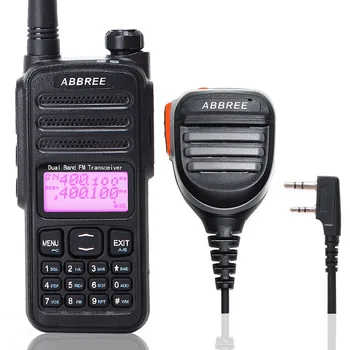 

ABBREE AR-52 Corss Band Repeater Duplex Work Mode Dual Band Dual Receiver 2-PTT Walkie Talkie Two Way Radio + AR-780 Speaker Mic