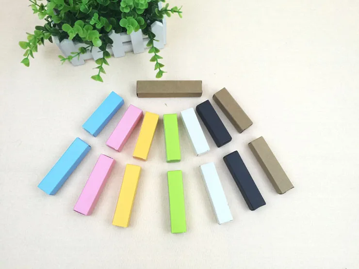 100Pcs/Lot Colorful Kraft Paper Gift Craft Lipstick Paperboard Packaging Boxes Wedding Birthday Party Packing Pack Box | Дом и сад