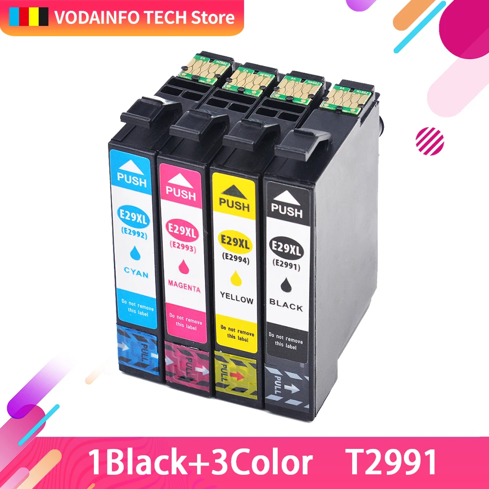 4 шт. T29 T29XL совместимый чернильный картридж для EPSON Expression XP235 XP245 XP332 XP335 XP432 XP435