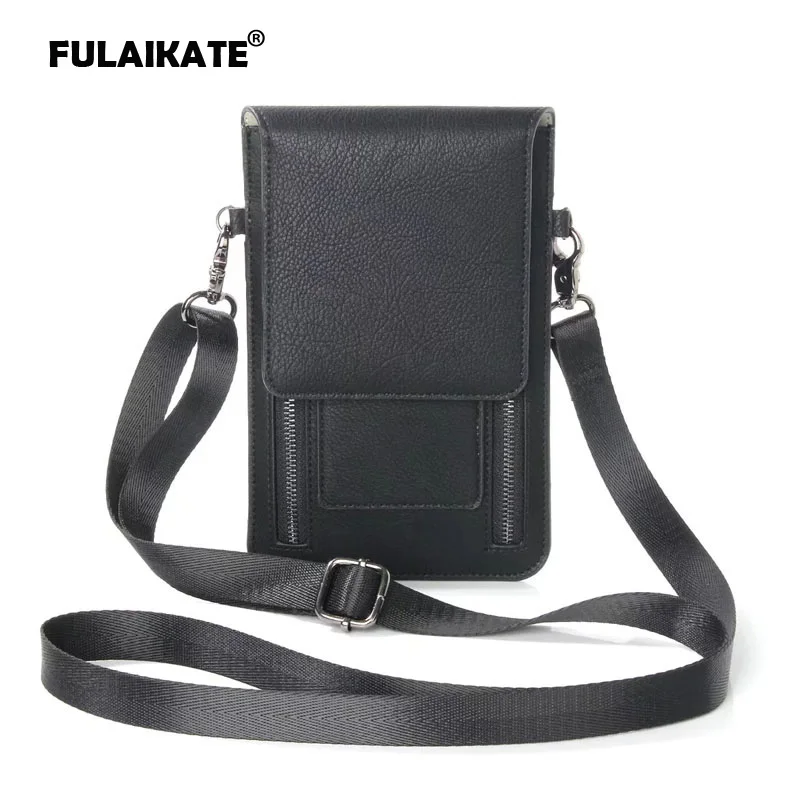 Fulaikate Litchi Borsa A Tracolla Universale Per Iphone6S 7 Più Il Caso Tasca Di Carta Per Samsung Galaxy S8Plus Mega 6.3 Note5 Del Sacchetto
