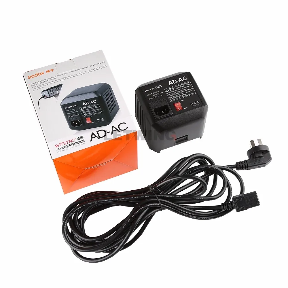 Godox ad-AC Источники питания адаптер с кабелем для ad600b ad600bm ad600m ad600