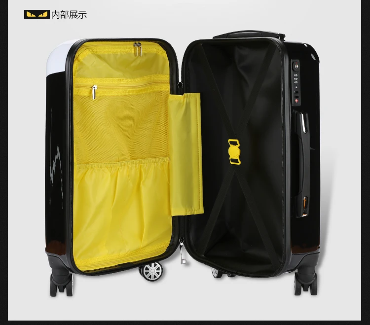Новая багажная переноска ПК кожаный чемодан дорожная сумка с колесиками легкая переносная коробка багаж