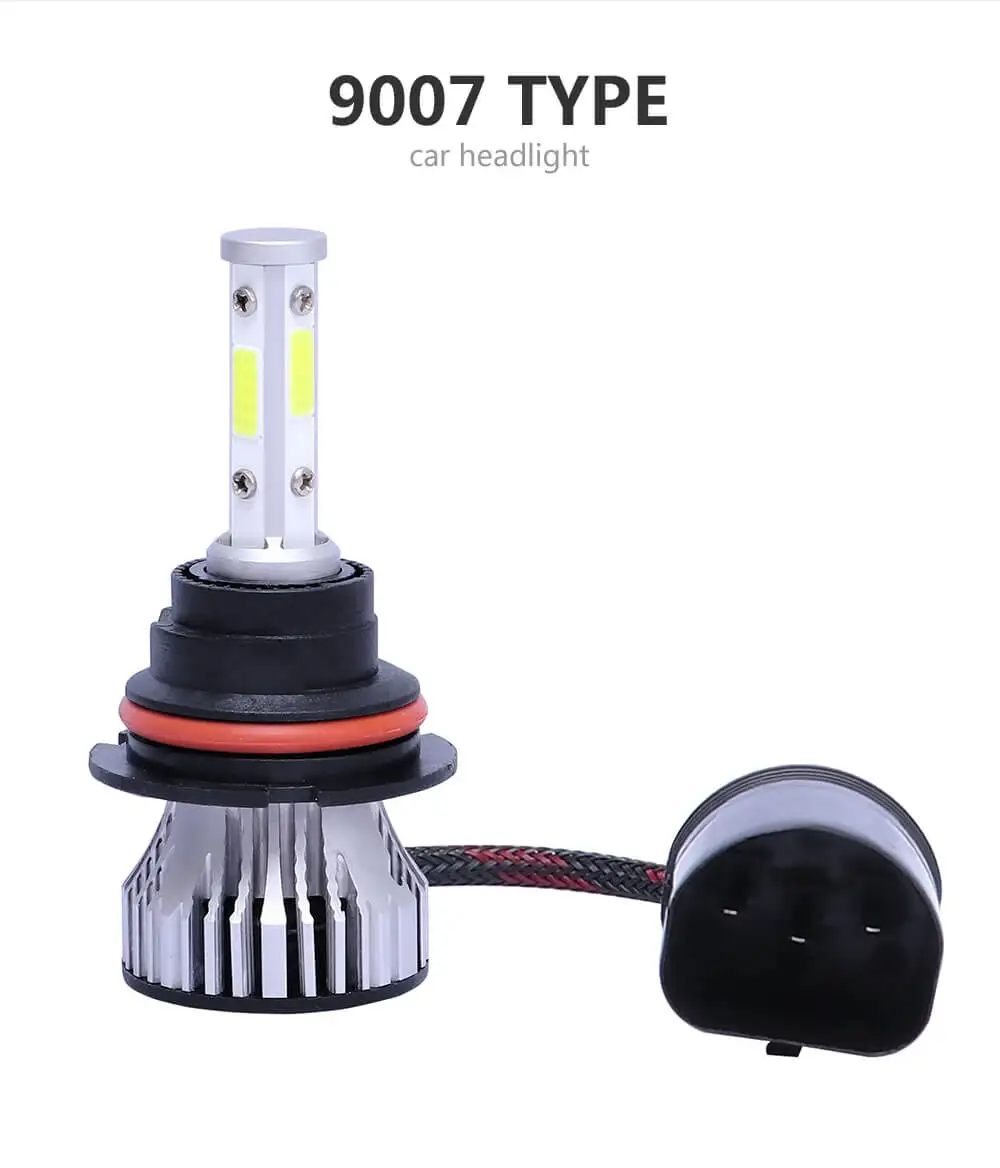 YIRAY, автомобильный головной светильник, мини-лампа H7 H4, светодиодный светильник H11 H13, фары 9005, 9006, 6500 k, противотуманный светильник, 12 В, светодиодный фонарь, 4 боковых люмена, COB 52W