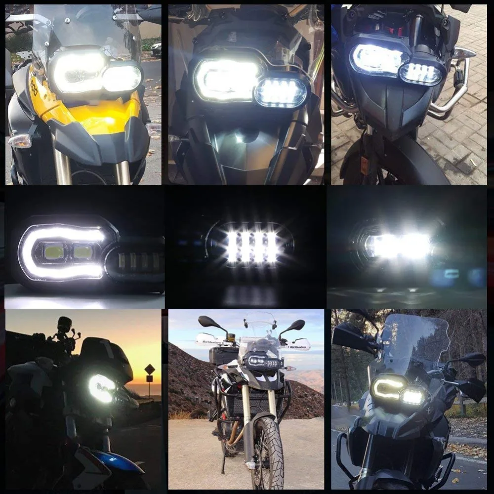 E number Approvl аксессуары для мотоциклов светодиодный Halo фара Hi/Lo в сборе Замена BMW F800GS