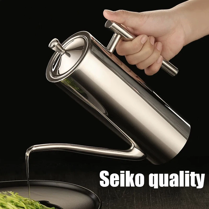 

304Stainless Steel Olive Oil Vinegar Dispenser Jar Seasoning Condiment Pot Bottles Container Kitchen Storage Tools