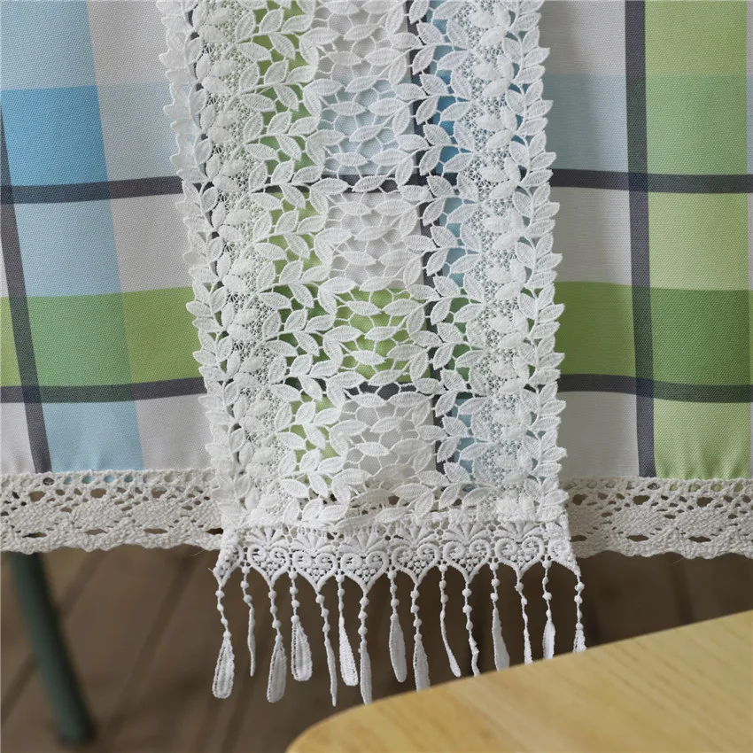 Lace Embroidery Mesh Table Runner Dust Cover Contracted End Of Bed Table Flag Tablecloth For Wedding Party TV Cabinet Dust Cover