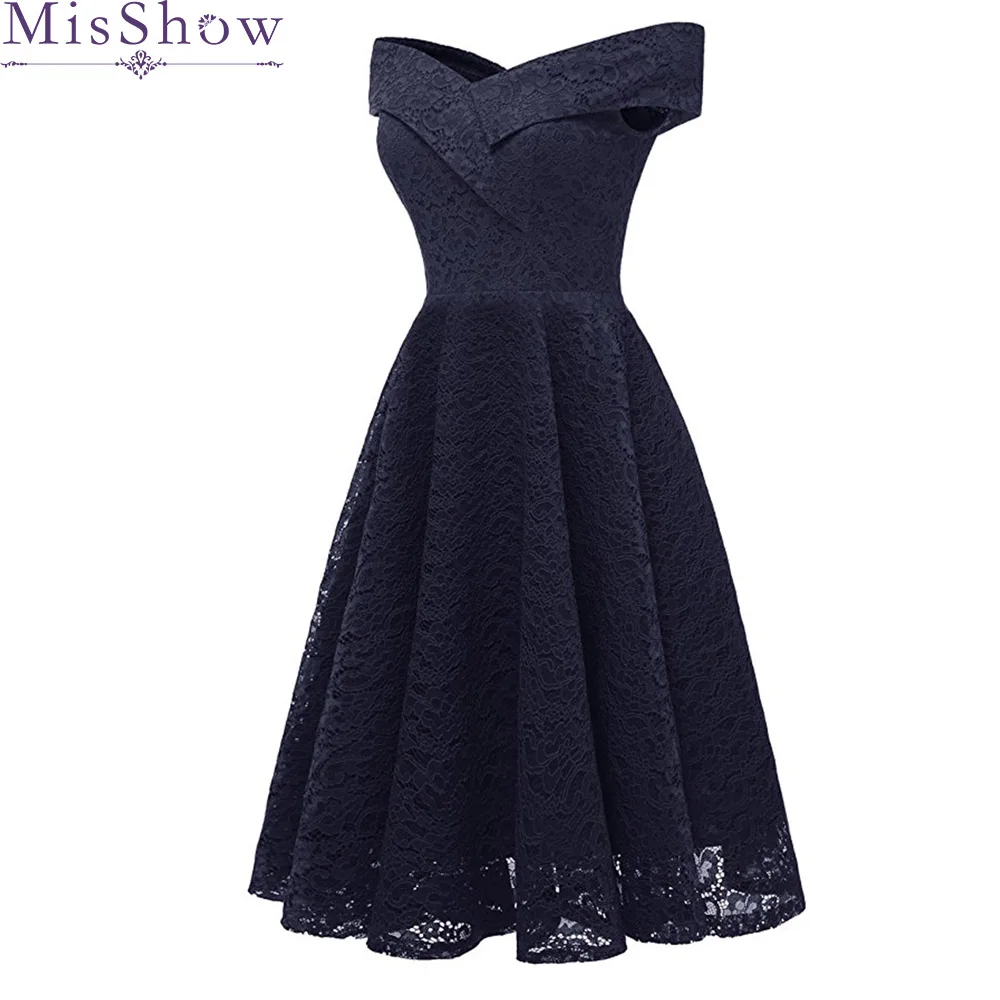 

Women Navy Blue Short Evening Dresses 2019 Cheap Graduation Prom Dresses Lace Party Gowns Homecoming dress corto robe de soiree