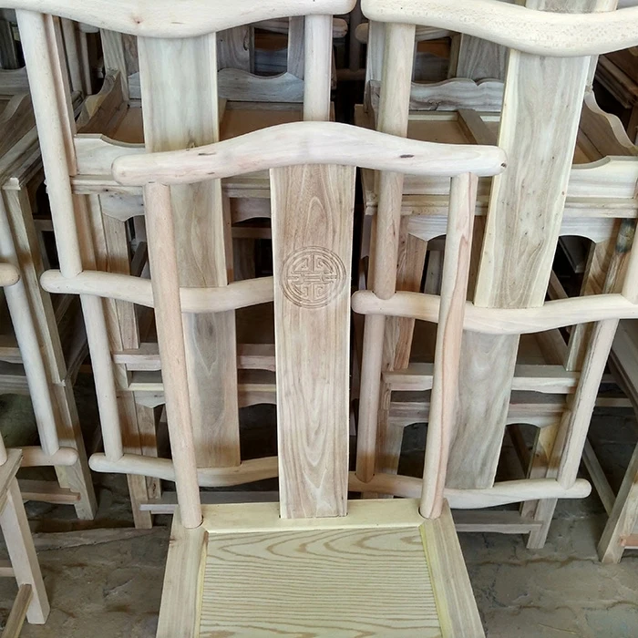 Ming and Qing classical solid wood dining chair Chinese chair elm wood chair hotel dining room furniture Minimum order 4 chairs