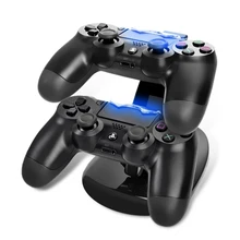 ALLOYSEED Dual USB Gamepad Controller Charger Dock Game Controller Power Supply Charging Stand Base for Sony Playstation 4 PS4