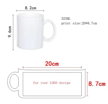 

Valentine's day gift Heat transfer print LOGO Ceramic cup with photo Ceramic mug DIY print LOGO customize picture gift MAZWEI