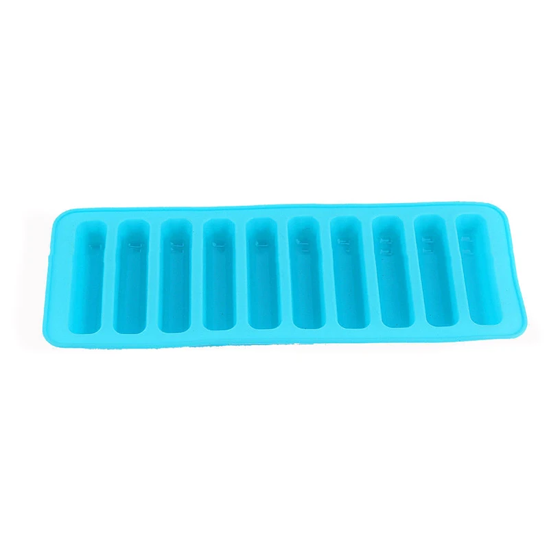 Reusable Cylinder 10 Silicone Ice Cube Tray Mold Freeze Ice Mould For Water Bottle Pudding Jelly Chocolate Cookies Mold Maker