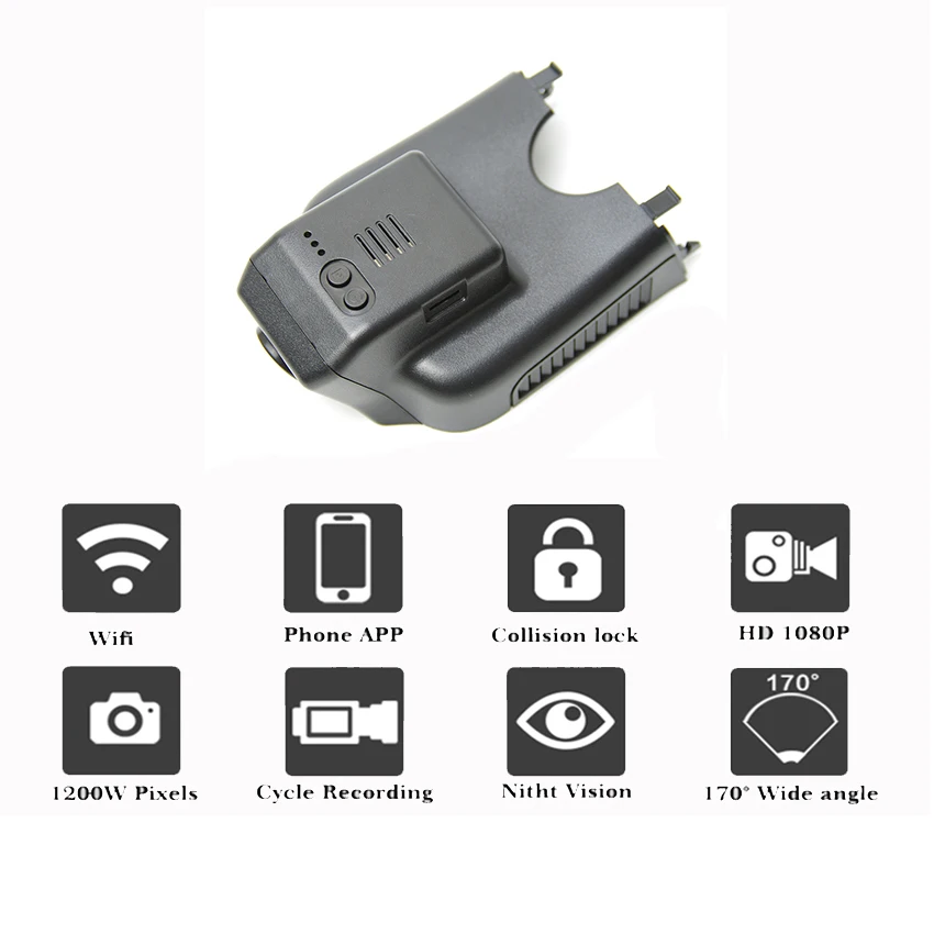 Liislee Car DVR Wifi Video Recorder Dash Cam Camera for Mercedes Benz M GLE W164 ML320 ML63 ML280 350 ML450 2005~2011 Night APP5444
