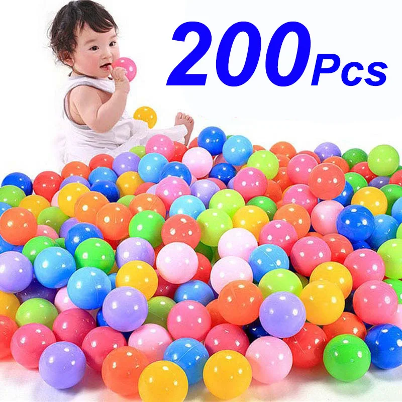 Goede 200 stks zak Milieuvriendelijke Kleurrijke Ball Zacht Plastic Ocean Ball Grappige Baby Kid Swim Pit Toy Water Zwembad Oceaan Golf Bal xmas Geschenken
