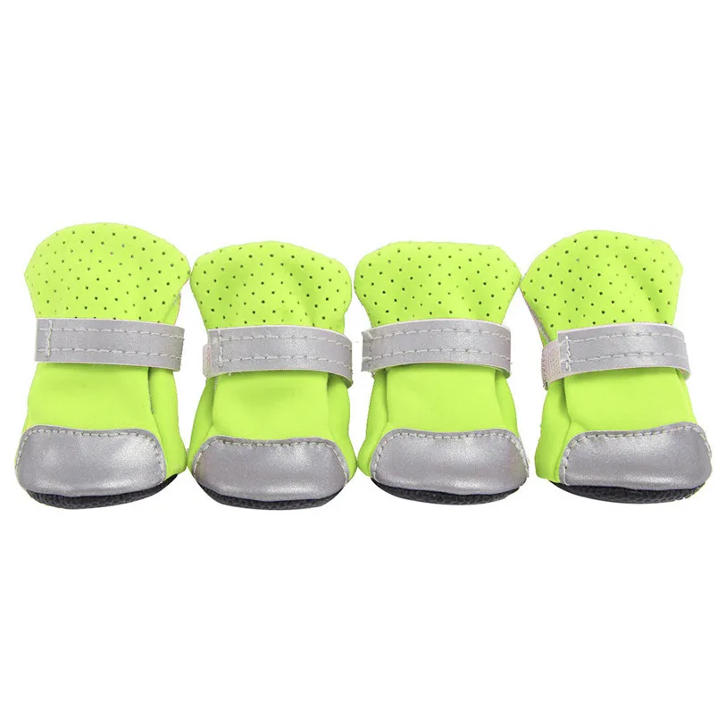 5 Sizes Anti-slip Shoes for Dogs Cats 4PcsSet Reflective Dog Boots Summer Dog Rain Shoes Puppy Sneakers Pet Supplies 40DC26 (6)