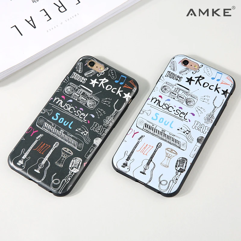 AMKE мобильный телефон Ультратонкий ТПУ case для iphone 6/6 s/6 плюс/6 s plus с rock феи шаблон