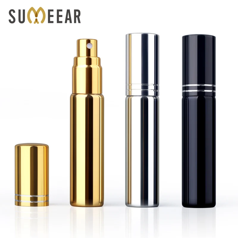 

50Pieces/Lot 10ML UV Plating Atomizer Mini Refillable Portable Perfume Bottle Spray Bottles Sample Empty Containers