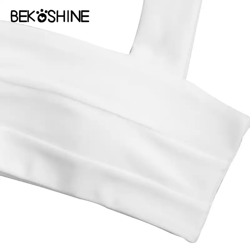 Bekoshine 2018 твердый Бикини Новый Купальники для малышек psuh купальник Для женщин