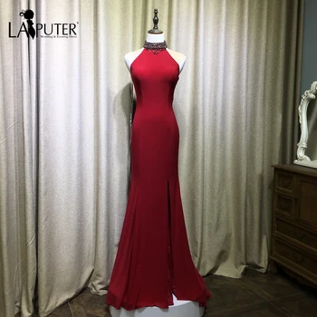 

LAIPUTER 2019 New Arrival Lace Heavy Beading Amazing Formal Long V-neck Evening Prom Dresses