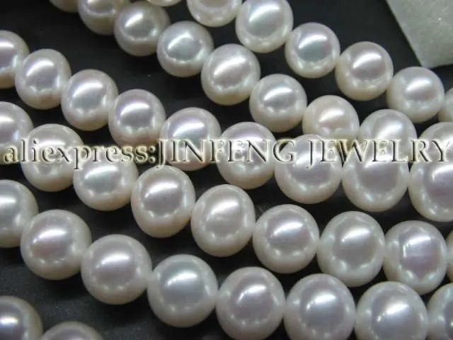 

AA wholesale luster 8mm white freshwater pearl strands free shipping