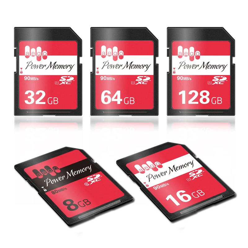 AEGO Real Capacity SD Card 32GB 8GB 16GB 64GB 128GB Class10 UHS 1 SD Card Flash Memory Card for