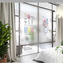 Пользовательский размер Цветочная оконная пленка «замороженное стекло» целлофановая Балконная стеклянная пленка для ванной комнаты стеклянные наклейки прозрачные непрозрачные