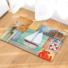CAMMITEVER геометрические парусиновые лодки морской тематический Краб Маяк Коврики для кухни напольные коврики походный матрац ковер ванная комната
