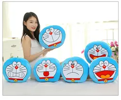 1 шт. 35 см мультфильм Doraemon мягкий коралловый бархат Кондиционер детское одеяло + отдых подушки ручной теплый мягкая игрушка милый подарок