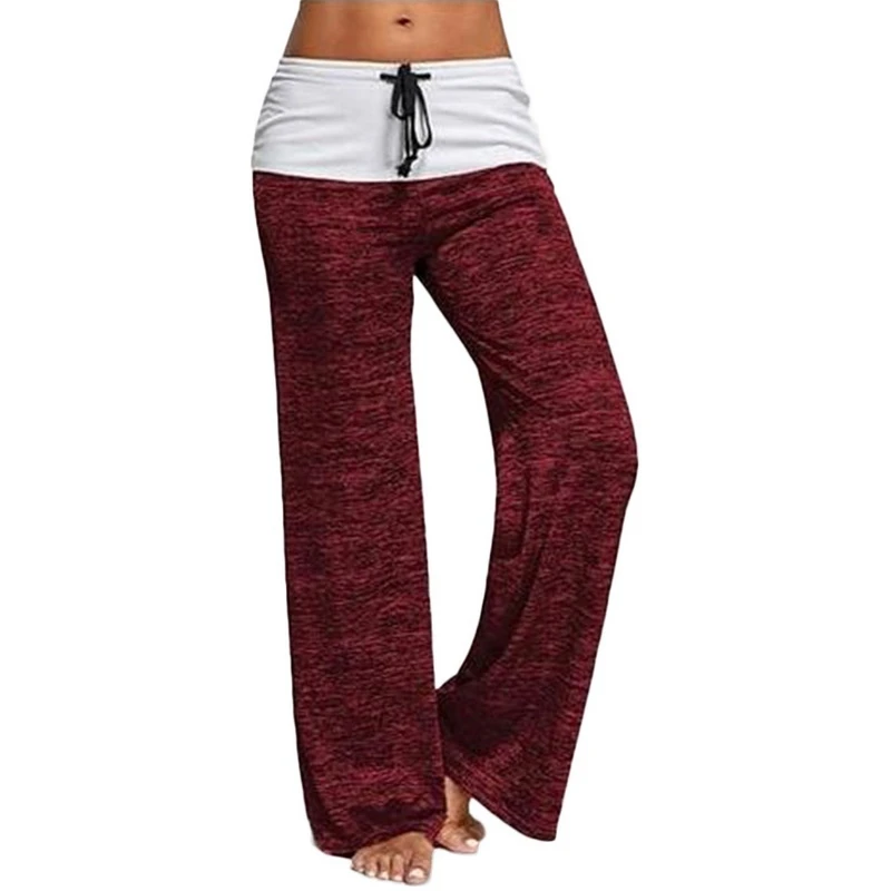 

LASPERAL Women Casual Pants Dance Loose Quick-dry Casual Trousers Patchwork Sweatpants Straight Long Female Plus Size Trousers