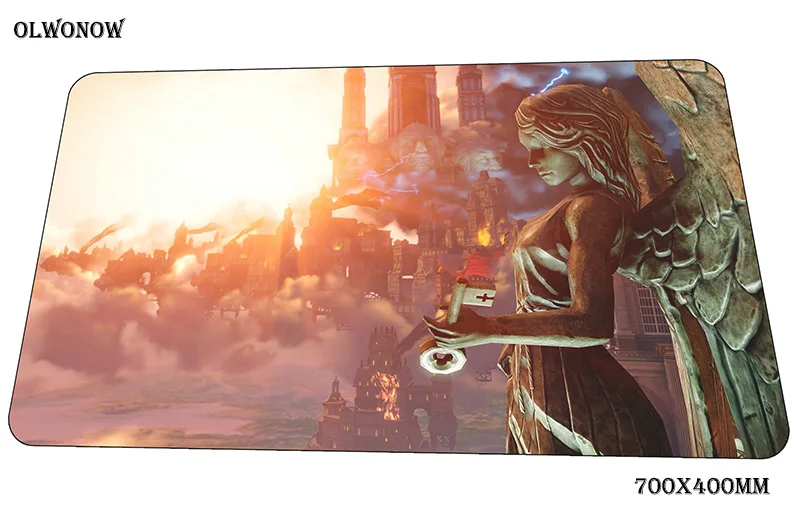 Bioshock коврик для мыши 700x400x3 мм игровой коврик для мыши большой коврик для геймера с обработанным краем компьютерная настольная клавиатура со встроенной мышью толстые большие игровые коврики