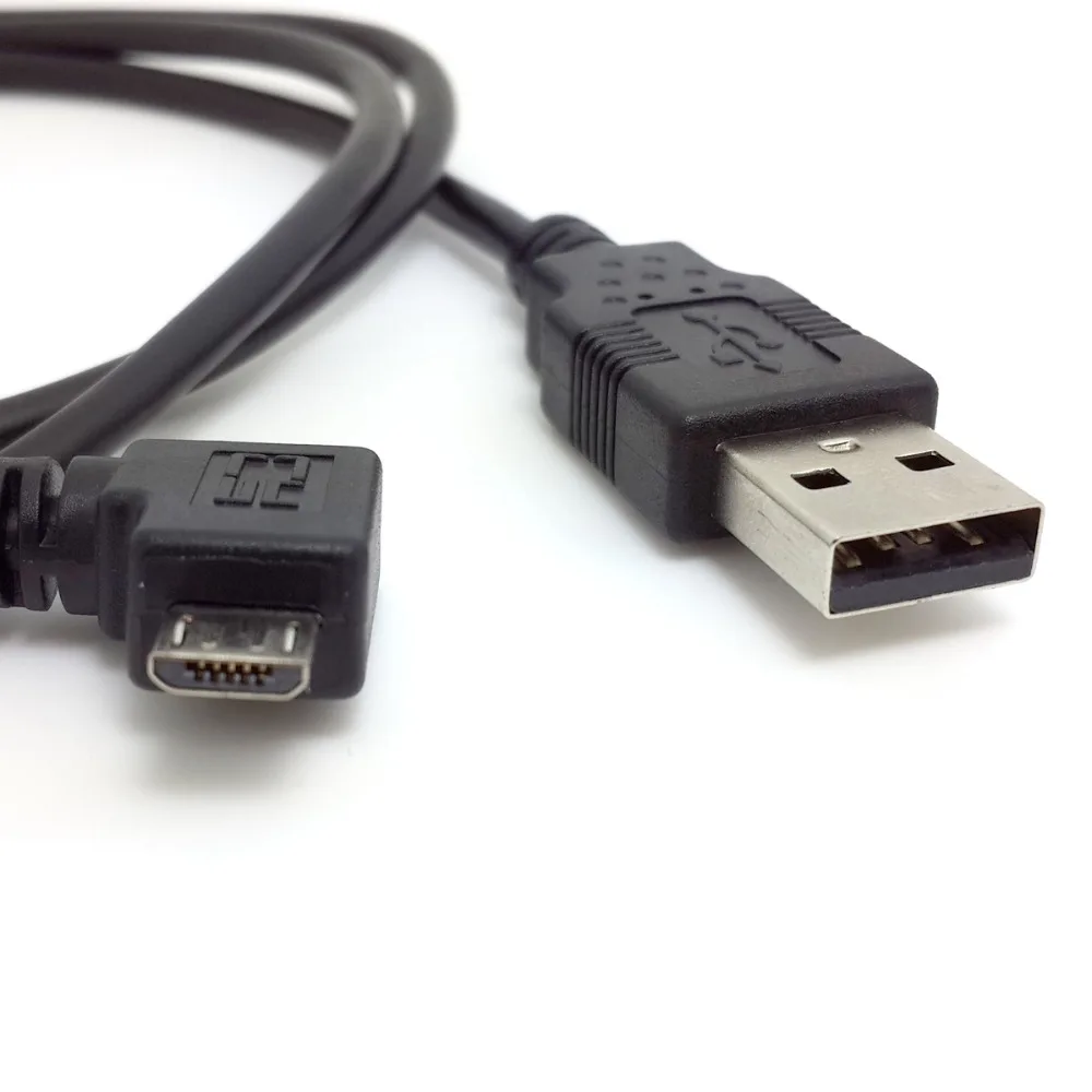 Right Angled 90 Degree Micro USB Male to USB Male Data Cable for Cell